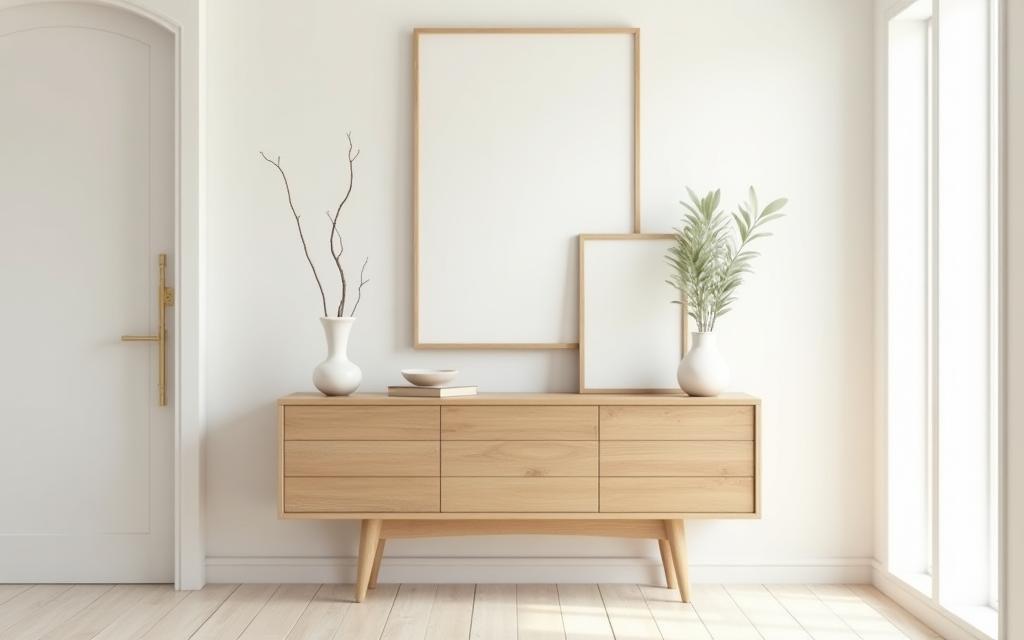 Stylish console table perfect for an entryway, demonstrating versatile and elegant design.
