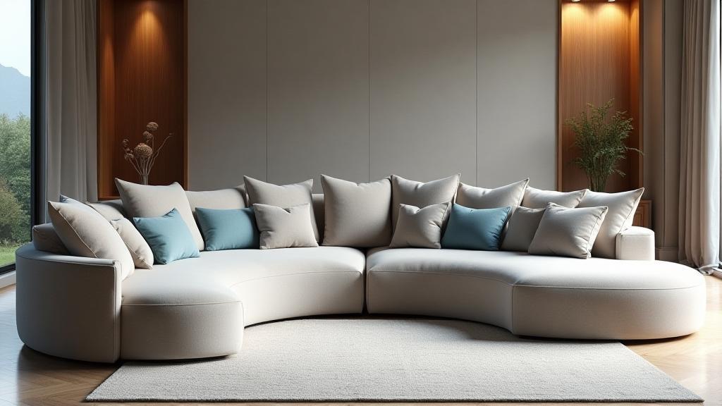 Plush, luxurious corner sofa in a sophisticated setting, inviting comfort and elegance.