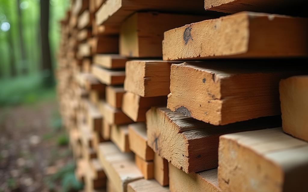 Ethically sourced timber, emphasizing the company's commitment to sustainability and responsible practices.